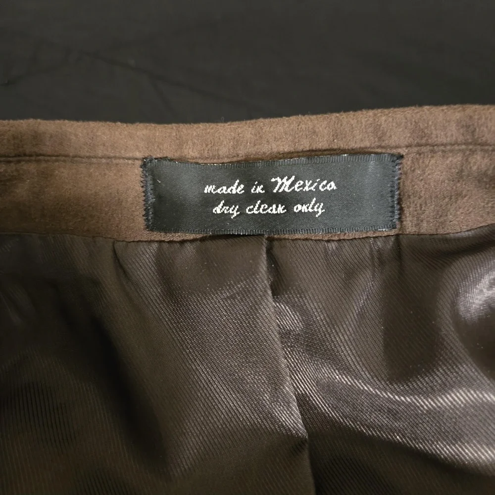 Andrew Fezza Sport Coat Mens 46 Chocolate‎ Brown Faux Suede Button Blazer Cowboy